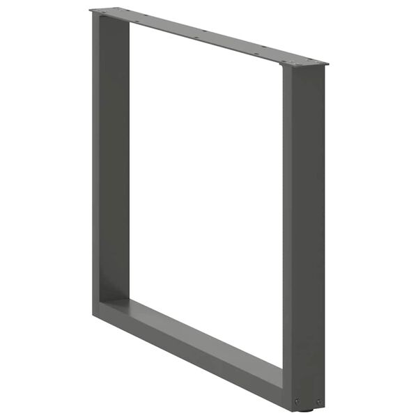 vidaXL Dining Table Legs U-Shaped 3 pcs Anthracite 100x(72-73) cm Steel