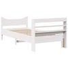 vidaXL Bed Frame with Headboard White 75x190 cm Small Single Solid Wood Pine