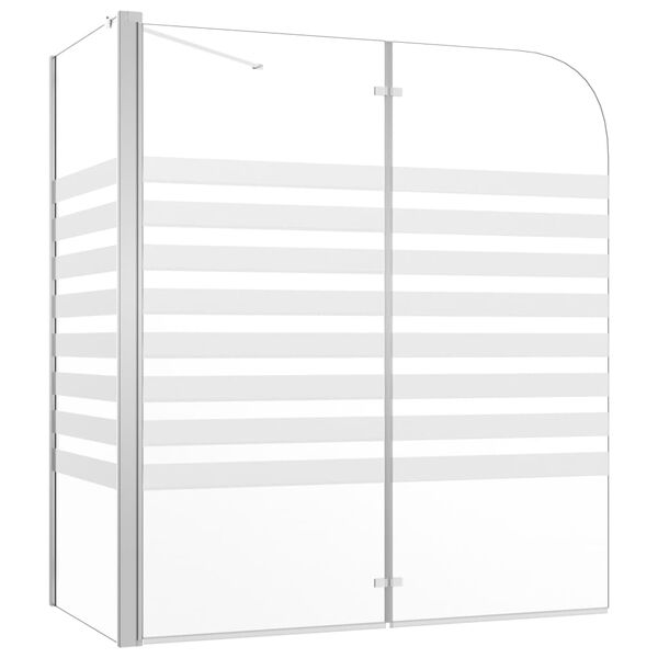 vidaXL Bath Enclosure 120x68x130 cm Tempered Glass Stripe