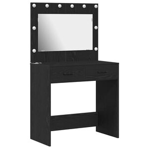 vidaXL Dressing Table Black Oak 78.5 x 41 x 135 cm Engineered Wood