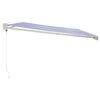 vidaXL Retractable Awning Blue and White 4.5x3 m Fabric and Aluminium