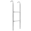 vidaXL 2-Step Trampoline Ladder Steel Silver 102.6 cm