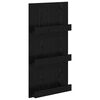 vidaXL Magazine Rack Black Oak 51 x 11 x 102 cm Engineered Wood