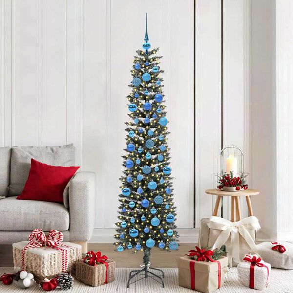 vidaXL Artificial Christmas Tree with 300 LEDs with Stand Green 180 cm