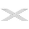 vidaXL Coffee Table Legs X-Shaped 2 pcs White 70x(30-31) cm Steel