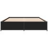 vidaXL Bed Frame without Mattress Black 140x190 cm