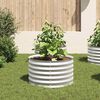 vidaXL Garden Raised Bed 80x80x44 cm Galvanised Steel Silver