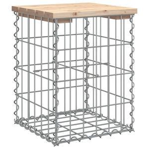 vidaXL Garden Bench Gabion Design 33x31x42 cm Solid Wood Pine
