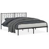 vidaXL Metal Bed Frame without Mattress with Headboard Black 160x200cm