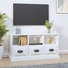 vidaXL TV Cabinet High Gloss White 100x35x50 cm Engineered Wood