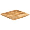 vidaXL Table Top 40x40x2.5 cm Live Edge Solid Wood Rough Mango