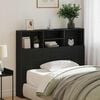 vidaXL Headboard Cabinet Black Oak 120 x 19 x 103.5 cm Engineered Wood