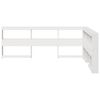 vidaXL Bookcase Headboard L-Shaped White 140 cm Solid Wood Pine