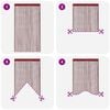 vidaXL String Curtains 2 pcs 100x250 cm Burgundy