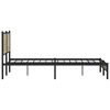 vidaXL Metal Bed Frame without Mattress Sonoma Oak 180x200 cm Super King