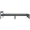 vidaXL Bed Frame without Mattress Dark Grey Solid Pine Wood 100x200 cm