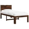 vidaXL Single Bed Frame with Headboard ROSTOCK Dark Brown 75 x 190 cm