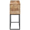 vidaXL Console Table 110x30x75 cm Solid Wood Rough Mango and Iron