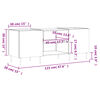 vidaXL Record Cabinet White 121x38x48 cm Engineered Wood