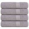 vidaXL Shower Towels 4 pcs "FROGN" Grey 70x140 cm 100% Cotton