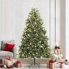 vidaXL Artificial Hinged Christmas Tree with Cones Green 240 cm