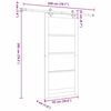 vidaXL Sliding Door White 93 x 202 cm Solid Pine Wood