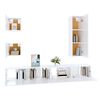 vidaXL 5 Piece TV Cabinet Set White Engineered Wood