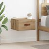 vidaXL Wall-mounted Bedside Cabinet Artisan Oak 35 x 35 x 20 cm
