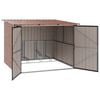 vidaXL Bike Shed 3 pcs Brown 215 x 206 x 157 cm Metal