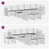 vidaXL Sofa Sets 9 pcs Natural Solid Acacia Wood