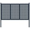 vidaXL Garden Fence Steel 178x125 cm Anthracite