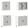 vidaXL 4 Piece Kitchen Cabinet Set Kalmar Grey Sonoma Engineered Wood