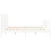 vidaXL Bed Frame without Mattress White 200x200 cm Solid Wood