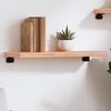 vidaXL Wall Shelf Light Brown 60x20x4 cm Treated Solid Wood Oak