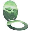vidaXL Toilet Seat 2 pcs Green Drop 44 x 38 cm MDF board
