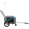 vidaXL Pet Bike Trailer Blue and Grey Oxford Fabric and Iron