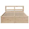 vidaXL Bed Frame with Headboard 140x190 cm Solid Wood Pine