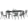 vidaXL Garden Dining Set 7 pcs Anthracite Powder-Coated Steel