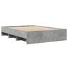 vidaXL Bed Frame without Mattress Concrete Grey 120x200cm Engineered Wood
