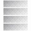vidaXL Stair Tread 4 pcs 70 x 20 cm Silver Aluminium Rectangular