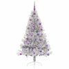 vidaXL Artificial Pre-lit Christmas Tree Silver 180 cm PET