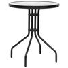 vidaXL 5 Piece Garden Dining Set Black