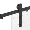 vidaXL Sliding Door Hardware Kit 152 cm Steel Black