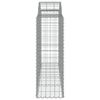 vidaXL Arched Gabion Baskets 40 pcs 200x50x120/140 cm Galvanised Iron