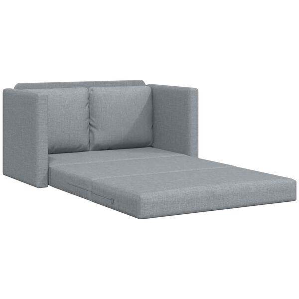 vidaXL Folding Sofa Bed Light Grey 112 x 60 x 55 cm Fabric