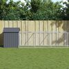 vidaXL Dog House with Roof Anthracite 117x813x123 cm Galvanised Steel