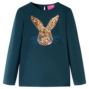 vidaXL Kids'T-shirt with Long Sleeves Dark Green 104