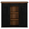 vidaXL Hanging Cabinet HALDEN 2 Sliding Doors Black 75x22.5x70 cm Pine