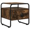 vidaXL Bedside Cabinet Smoked Oak 40 x 39.5 x 40 cm Engineered Wood