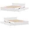 vidaXL Bed Frame without Mattress White 140x190 cm Solid Wood Pine